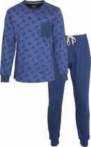 MEQ Heren Pyjama Blauw MEPYH2010A - Maten: XL