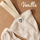 Little koekies - Luxe maillots met bretels Vanilla - 0-12 maanden - babymode - hippe baby - kraamcadeau