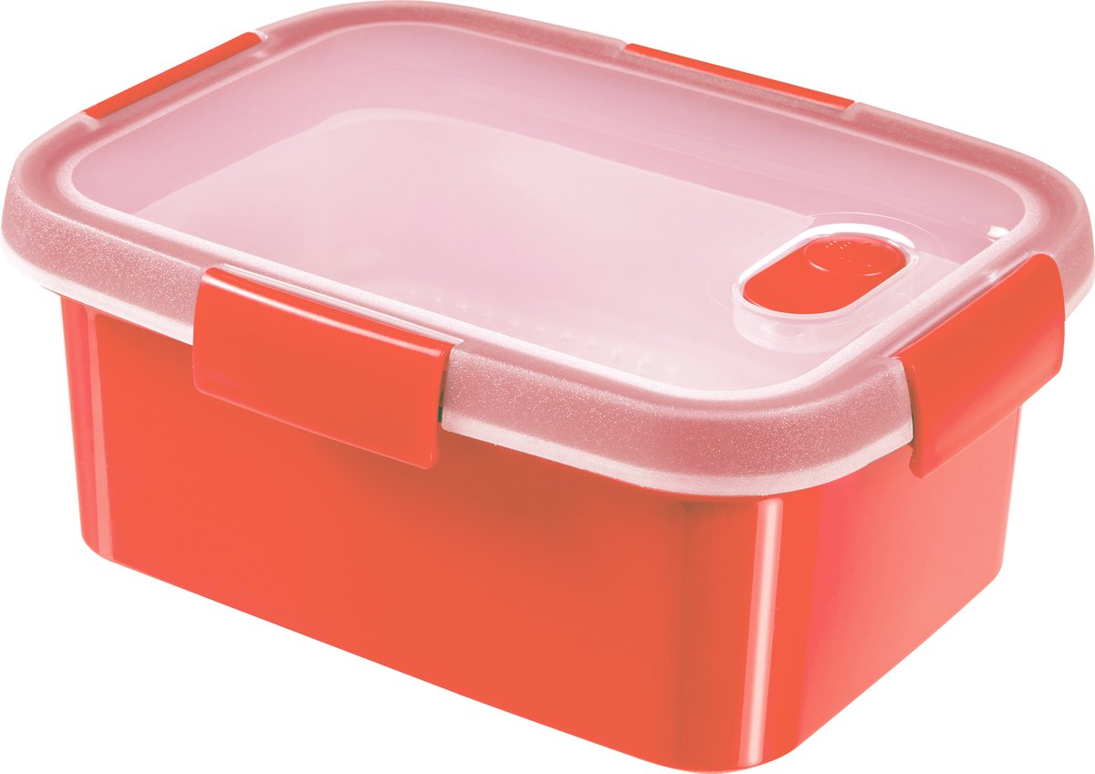 Curver Smart Microwave Eco Steamer Rechthoekig 1,2L + Stoomtray - Rood
