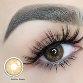 kleurlenzen - bruin - Russian brown - jaarlenzen inclusief lenzenhouder