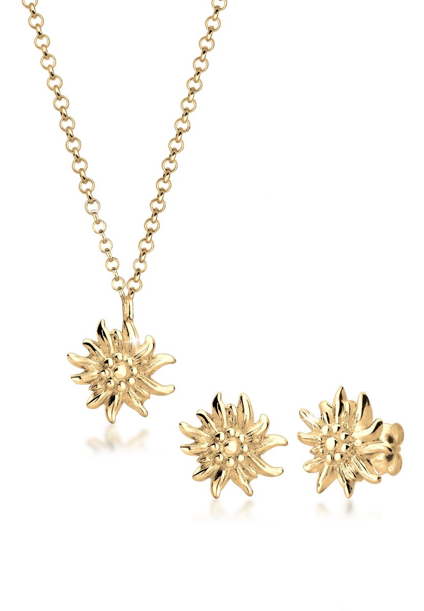Elli - Sieraden Set - Dames Traditioneel Edelweiss in 925 Sterling Zilver - Dames