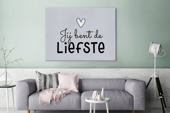 Tableau sur toile Citations - Proverbes - Tu es le plus doux - Amour - 120x90 cm - Décoration murale