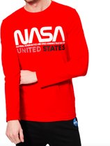 Nasa heren t-shirt - rood - Maat XL