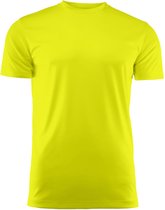 Printer T-Shirt Active Run 2264023 Neon Geel - Maat XXL