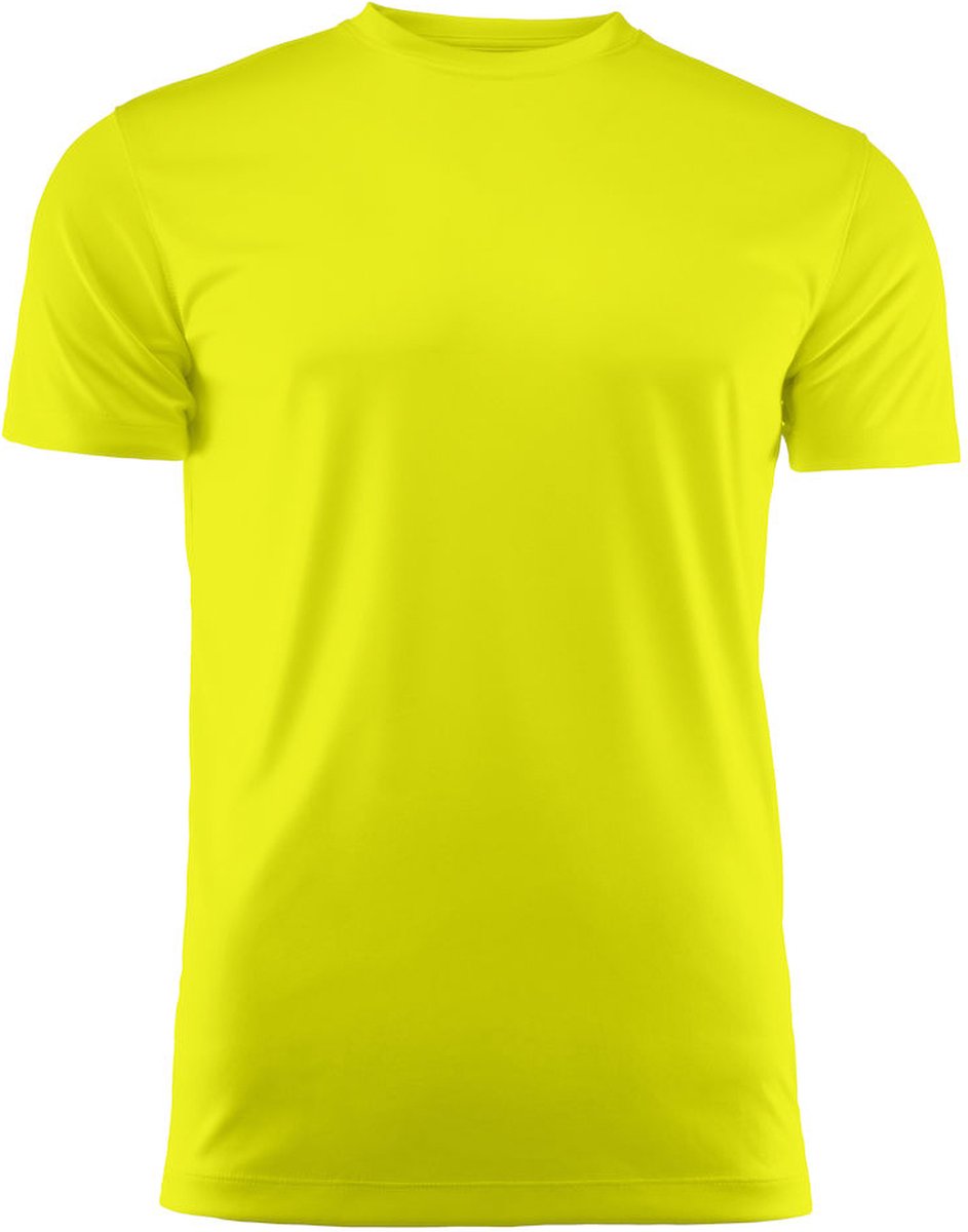 Printer T-Shirt Active Run 2264023 Neon Geel - Maat XS