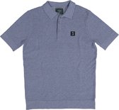 Butcher of Blue Heren Boucle Knitted Polo Grijs maat XXL