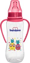 Bambino Rood 250 ml Standaard Hals Fles met Grip Handvatten B066