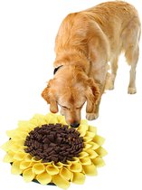 Snuffelmat voor hond en kat - Zonnebloem  - Honden Speelgoed -  Speciale korting - Hersenwerk - Uitverkoop - Voor elke hond -Trainingsmat - Anti schrok - 38 centimeter