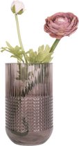 Lucy’s Living Luxe Vaas PAUL Bruin – ø 12x20 cm – hotel chique - binnen ––– accessoires – tuin – decoratie – bloemen – mat – glans – industrieel - droogbloemen