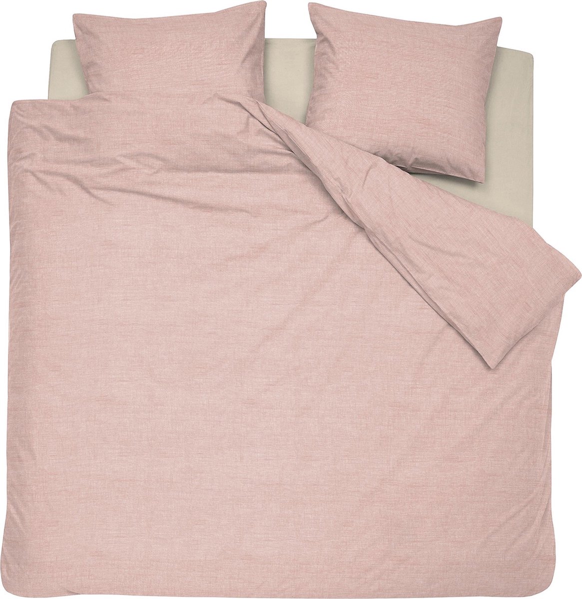 Cinderella Lyn Dekbedovertrek - 2 persoons - Katoen - Lits-Jumeaux Extra Breed - 260x200/220 cm - Roze