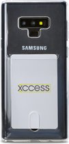 Xccess Card Doorzichtig Telefoonhoesje geschikt voor Samsung Galaxy Note 9 Hoesje Flexibel TPU Backcover met Pasjeshouder - Transparant