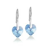 Montebello Oorbellen Lily HZ45 - Swarovski® Hart - 925 Zilver Gerhod. - Ø10mm - 25mm