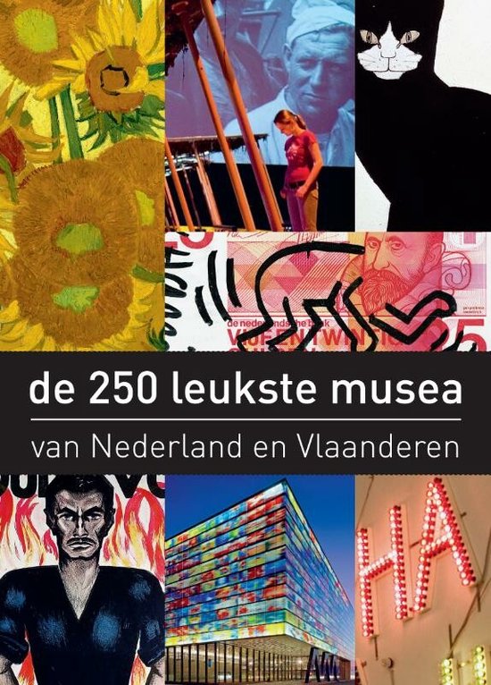 Cover van het boek 'De 250 leukste musea in Nederland en Vlaanderen'