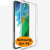 Star XL Hoesje Geschikt voor Samsung S21 FE Hoesje Transparant - Geschikt voor Samsung Galaxy S21 FE Siliconen Hoesje Doorzichtig - Geschikt voor Samsung S21 FE Siliconen Hoesje Transparant - Back Cover – Clear