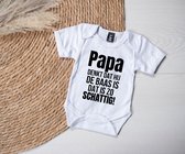 Romper - Papa denkt dat hij de baas is dat is zo schattig - maat 56 - LA5