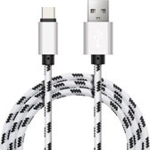 Joyroom - USBC2 -  nylon USB-C oplaadkabel - 0.25m - Wit