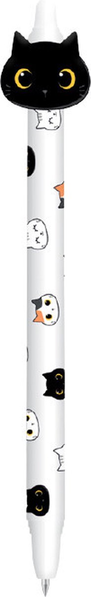 I-total Balpen Fantasia Cats Uitwisbaar Junior 14 Cm Wit/zwart