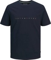 Jack & Jones T-shirt Font Logo Navy Blazer (Maat: 6XL)