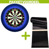 Mission Axis + Rubberen Dartmat 120*300 incl oche + Dartbordverlichting Deluxe (Blauw)