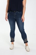 Paprika Dames Jeans Louise 7/8-jeans met geborduurde details en lovertjes - Broek - Maat 52