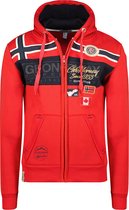 Vest Met Capuchon En Print Heren Rood Geographical Norway - L