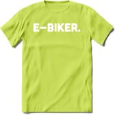 E-bike Fiets T-Shirt | Wielrennen | Mountainbike | MTB | Kleding - Groen - L