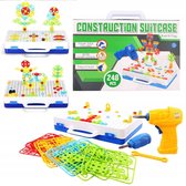 Speelgoed Bouw en Boorset - 3D constructies - Eenvoudig te Bouwen - 248 delig