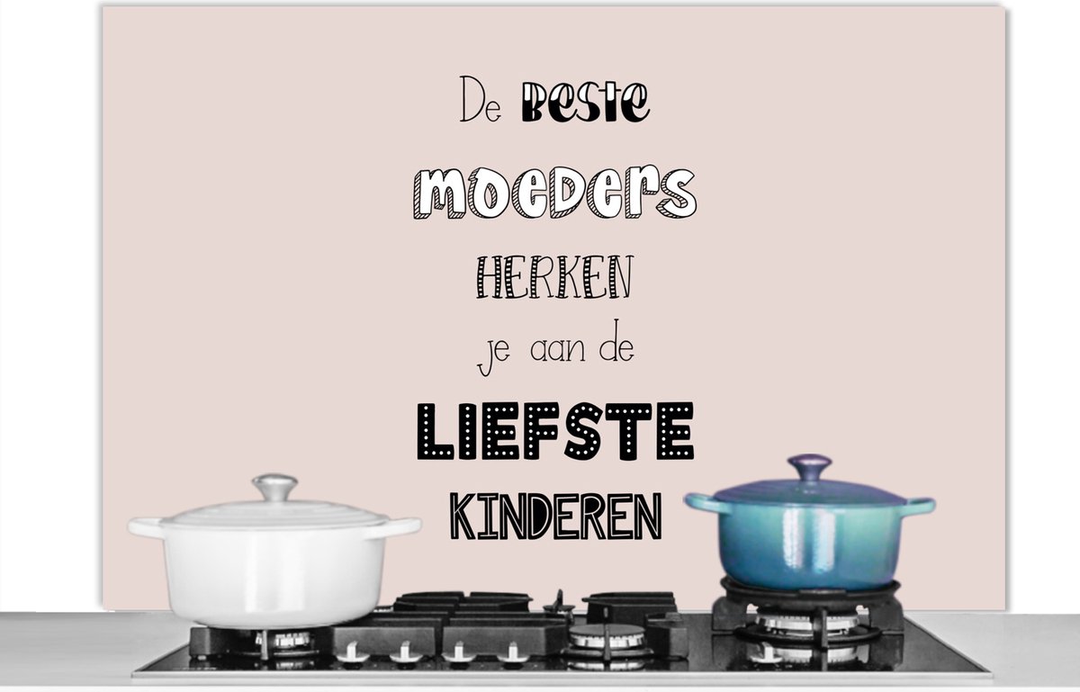 KitchenYeah Spatscherm 120x80 cm - Moederdag aluminium spatwand