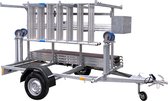 Steigeraanhanger met ALX Basic rolsteiger 90 x 10,2m wh en  lengte platform