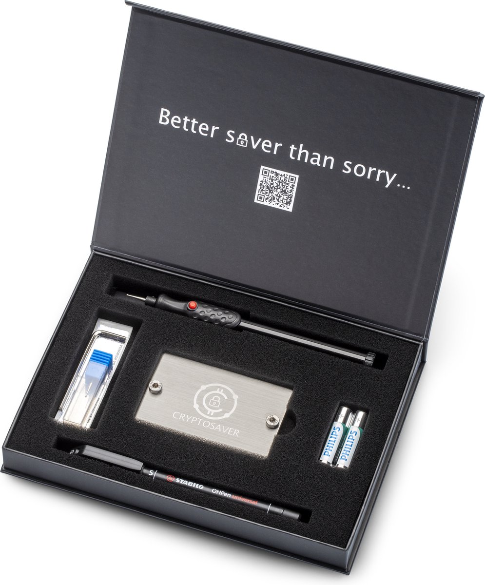 CRYPTOSAVER® - Crypto seed phrase backup wallet - startset | bol