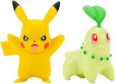 Pokemon Battle Figure Pack - Chicorita + Pikachu