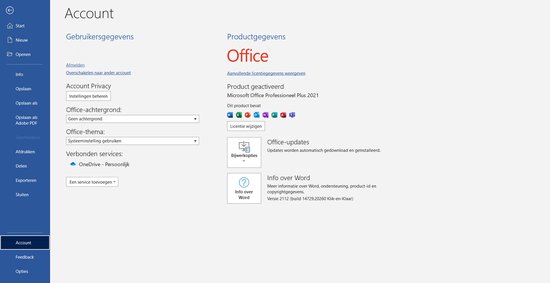 Microsoft Office 2021 Professional Plus - Voor 1 gebruiker - Windows 10 en 11 - Download Office Setup