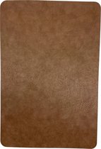 Luxe placemats lederlook - 6 stuks - donkerbruin - rechthoekig - 45 x 30 cm - leer - leatherlook placemat