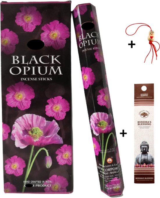 Coffret de 120 bâtons - Encens - Bâtons d'encens - Bâtons d'encens - Black Opium - Black Opium + 5 mini bâtons d'encens + Lucky Doll