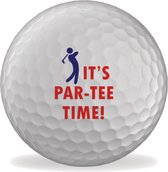 Golfballen bedrukt - It's Par-Tee Time! - set van 3