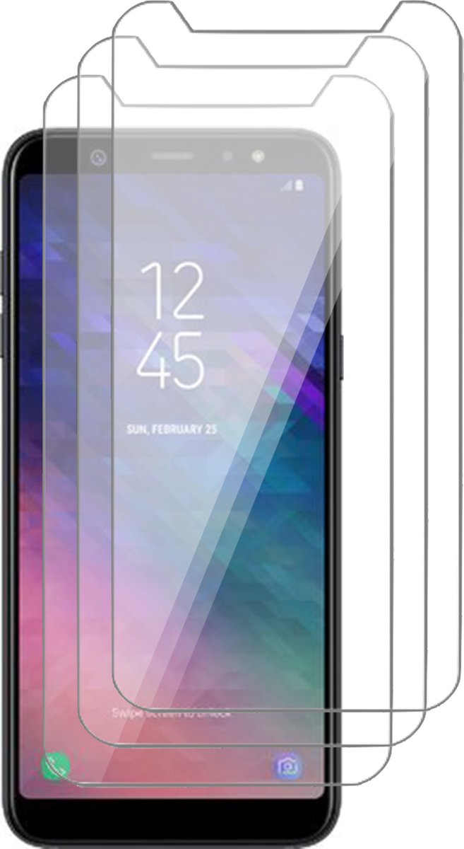 Screenprotector geschikt voor Samsung A6 - Beschermglas Screen Protector Glas - 3 stuks