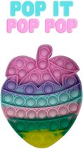 Aardbei Regenboog Pop It - Pop it Fidget 2021 - Tiktok Trend - Speelgoed voor kinderen | Cadeau voor hem en haar