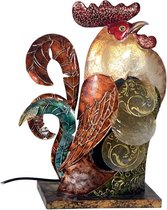 Haan lamp metaal met parelmoer 31 cm