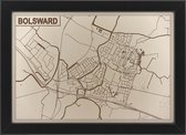 Houten stadskaart van Bolsward