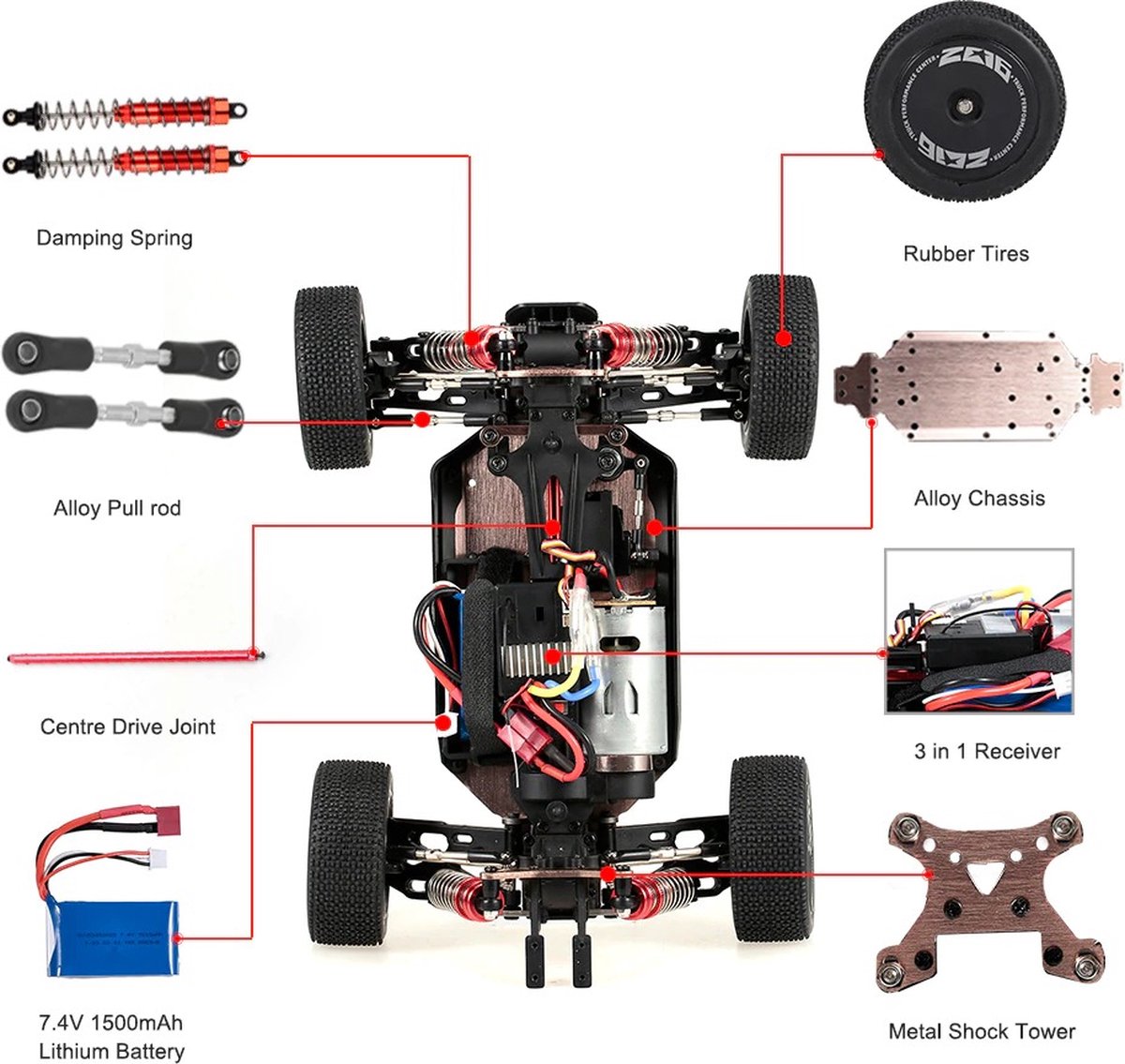 Wltoys Rc Auto Offroad 60KM H Rc Auto Volwassenen 1 14