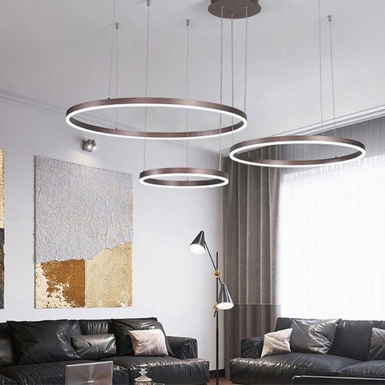 Baleinwalvis Slecht basketbal Loft Home Moderne Lamp | Goud | 3 ringen | 40, 60, 80 cm | Verlichting |  Kroonluchter... | bol.com