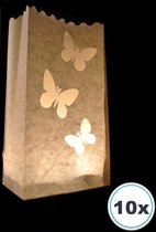10 x Candlebag grote vlinders butterfly lichtzak, candlebag, candle bags,  theelicht, Volanterna®