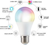 E&CT Trading - 11W Slimme wifi-lamp - Dimbare LED-lamp - APP Smart Wake-up - Nachtlampje - Compatibel met Amazon Alexa - Google Home