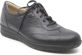 Durea 6127 Zwart Veterschoen Breed Leer Wijdte K