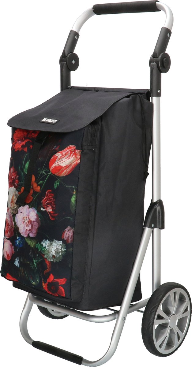 Beagles Alberic Boodschappen trolley - Bloem zwart