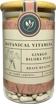 Ginkgo Biloba Plus - 90 capsules - 120 mg - Hoog gestandaardiseerd - Herbruikbare glazen Voorraadpot - Botanical Vitamins