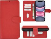 Hoesje iPhone 11 - iPhone 11 Book Case Wallet Rood Cover