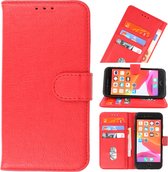 Wicked Narwal | bookstyle / book case/ wallet case Wallet Cases Hoesje voor iPhone SE 2020 - iPhone 8 - iPhone 7/8 Rood