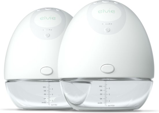 Product: Elvie Pump  Dubbele Elektrische Borstkolf - Draagbaar - Hands-free - Geluidsloos - incl. 4 flessen, van het merk Elvie