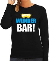 Apres ski trui Wunderbar zwart  dames - Wintersport sweater - Foute apres ski outfit/ kleding/ verkleedkleding XS